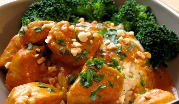 Thai Red Curry and Peanut Chicken